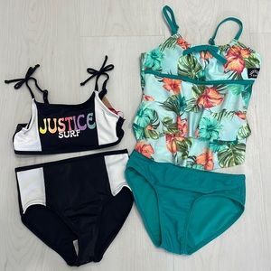 Swimsuit Bundle Girls Justice 2 piece bathing Suits